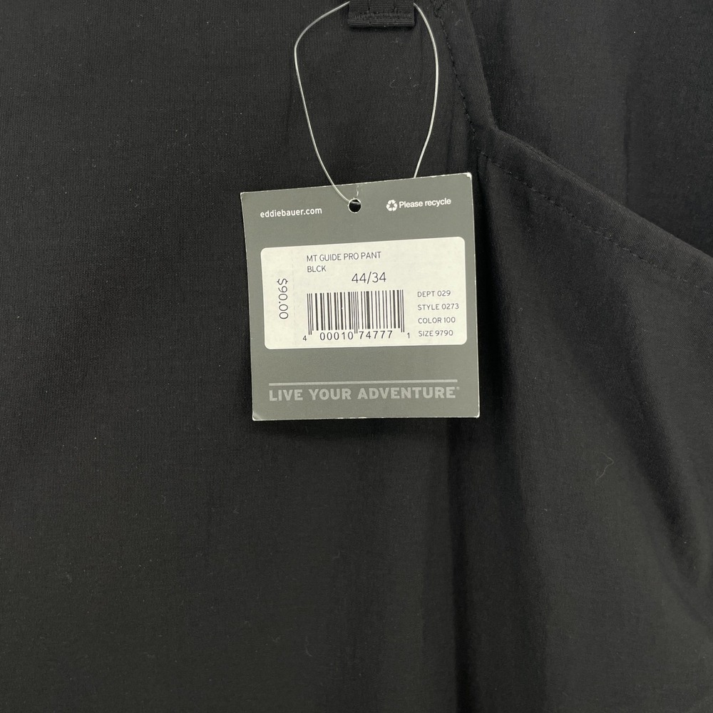 Eddie Bauer First Ascent Pants Men T44/34 Guide Pro  Black ‎ UPF 50+ Storm Repel - Picture 10 of 12